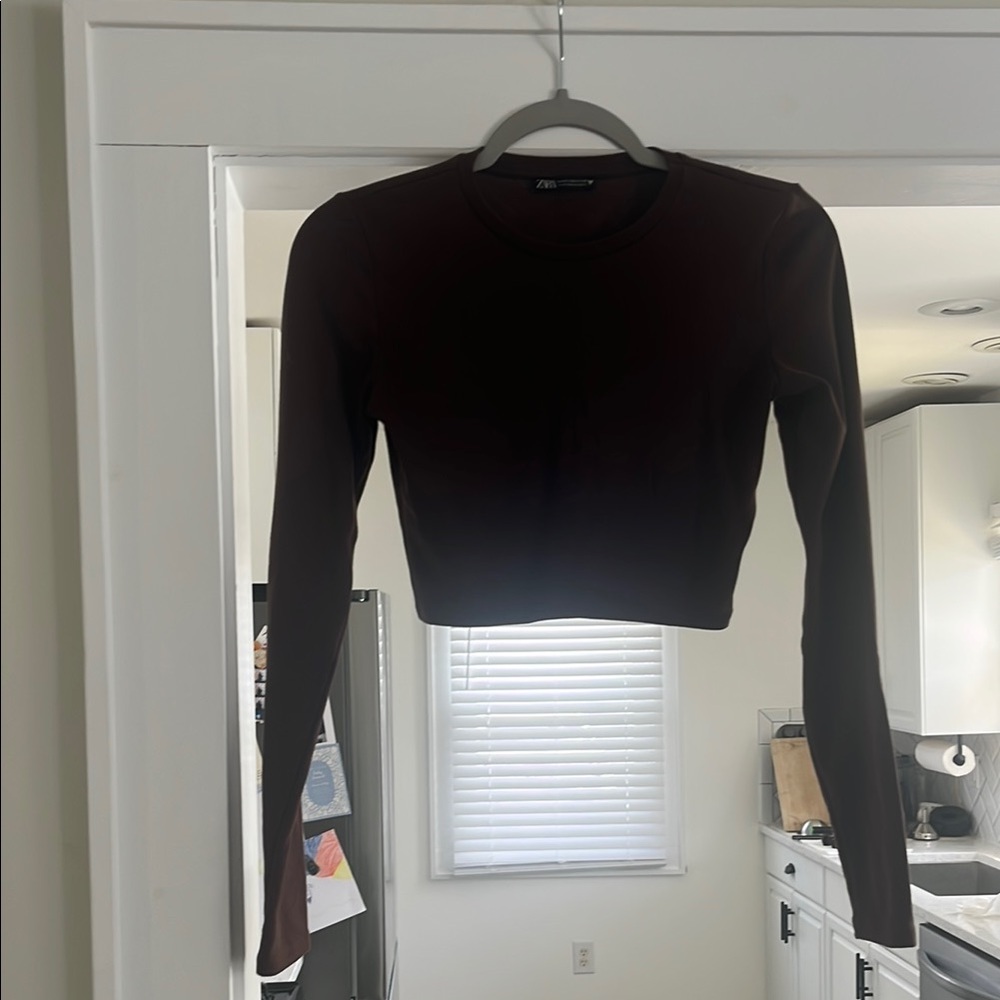 Zara Women's Black Long Sleeve Top
